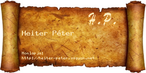 Heiter Péter névjegykártya